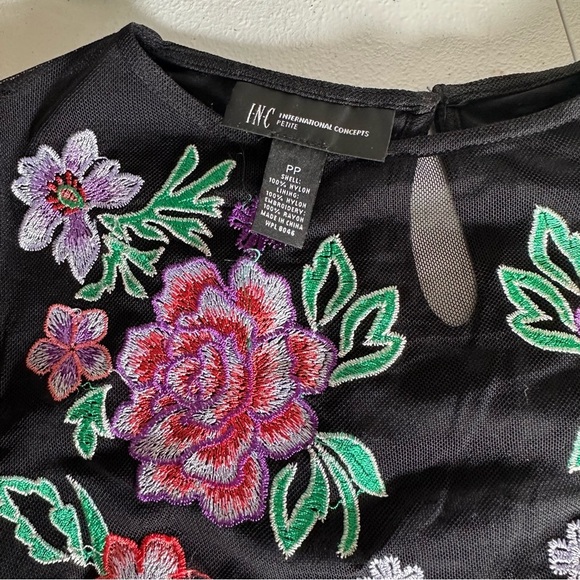 I.n.c. International Concepts Women Embroidered Mesh Top Colorful Size PP - Picture 4 of 10